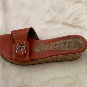 Slip on Sandal with a silver buckle